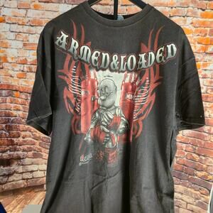 Popeye Armed & Loaded Graphic T Shirt Delta Pro Weight Black Cartoon Fighter L